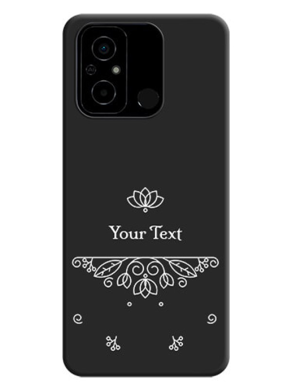 Custom Lotus Garden Custom Text On Space Black Personalized Soft Matte Phone Covers -Poco C55