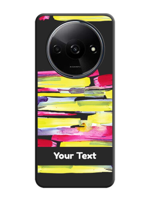 Custom Brush Coloured on Space Black Personalized Soft Matte Phone Covers - Poco C61