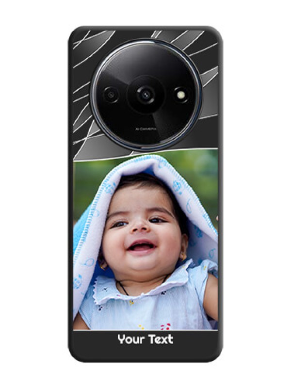 Custom Mixed Wave Lines - Photo on Space Black Soft Matte Mobile Cover - Poco C61