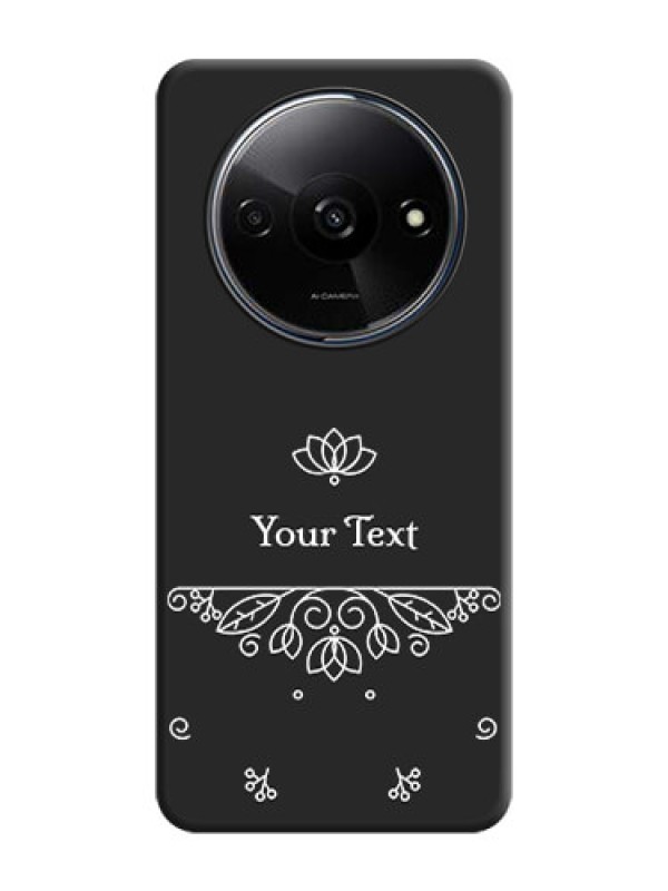Custom Lotus Garden Custom Text On Space Black Personalized Soft Matte Phone Covers - Poco C61