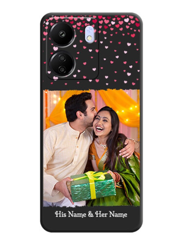 Custom Fall in Love with Your Partner on Photo On Space Black Custom Soft Matte Mobile Back Cover - Poco C65