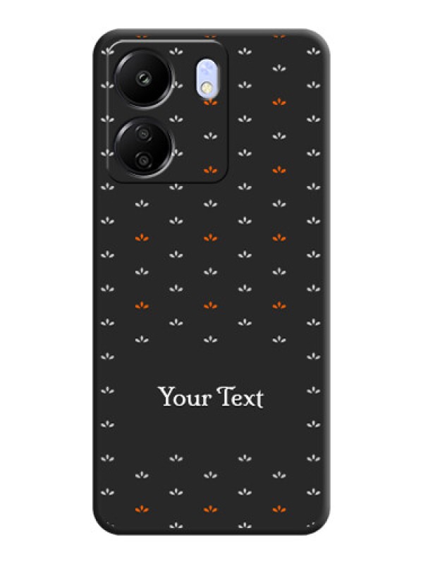 Custom Simple Pattern With Custom Text On Space Black Custom Soft Matte Mobile Back Cover - Poco C65