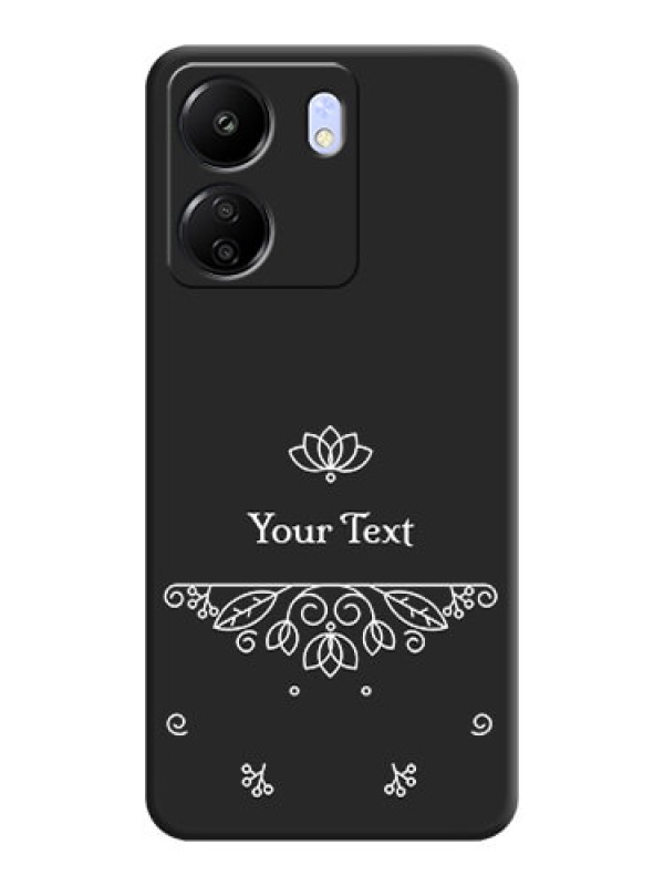 Custom Lotus Garden Custom Text On Space Black Custom Soft Matte Mobile Back Cover - Poco C65