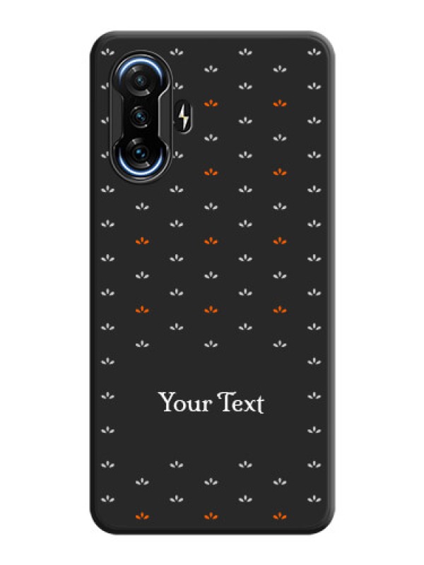 Custom Simple Pattern With Custom Text On Space Black Personalized Soft Matte Phone Covers -Poco F3 Gt