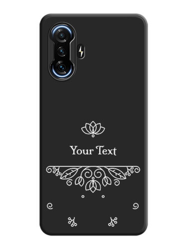 Custom Lotus Garden Custom Text On Space Black Personalized Soft Matte Phone Covers -Poco F3 Gt