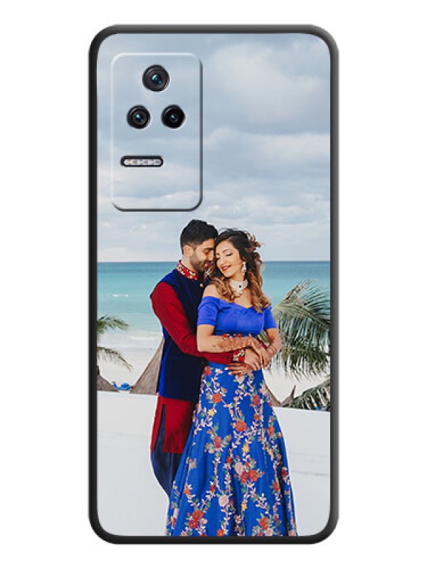 Custom Full Single Pic Upload On Space Black Personalized Soft Matte Phone Covers -Poco F4 5G