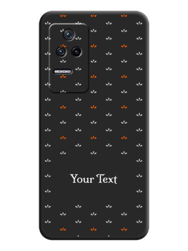 Custom Simple Pattern With Custom Text On Space Black Personalized Soft Matte Phone Covers -Poco F4 5G