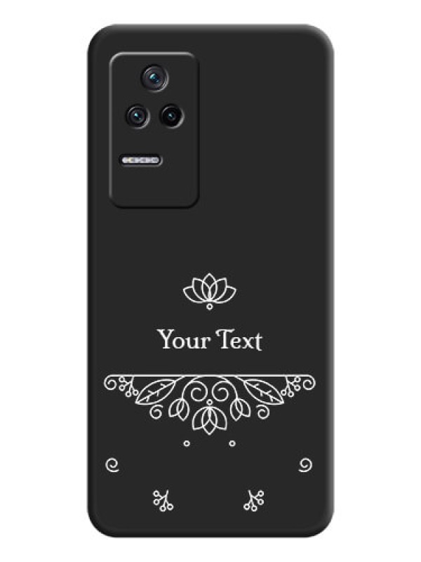 Custom Lotus Garden Custom Text On Space Black Personalized Soft Matte Phone Covers -Poco F4 5G