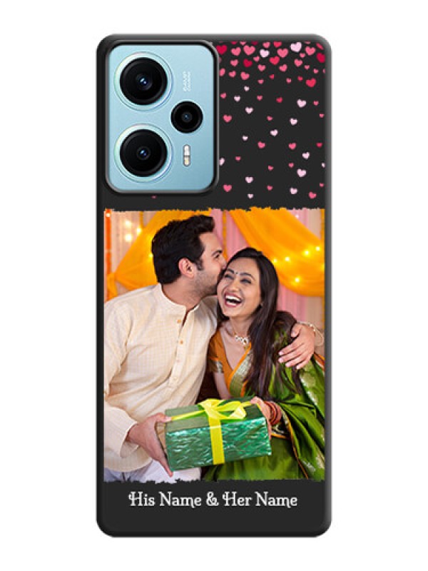 Custom Fall in Love with Your Partner on Photo On Space Black Custom Soft Matte Mobile Back Cover - Poco F5