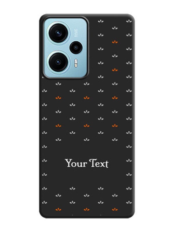 Custom Simple Pattern With Custom Text On Space Black Custom Soft Matte Mobile Back Cover - Poco F5