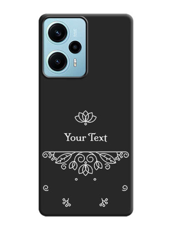 Custom Lotus Garden Custom Text On Space Black Custom Soft Matte Mobile Back Cover - Poco F5