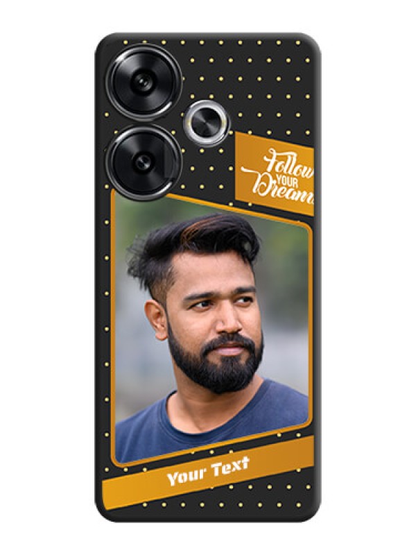 Custom Follow Your Dreams with White Dots On Space Black Custom Soft Matte Mobile Back Cover - Poco F6 5G