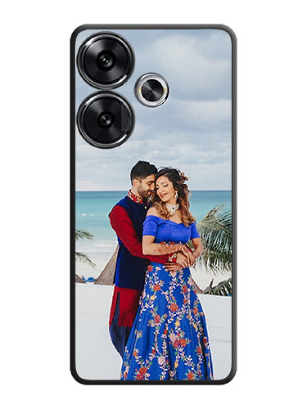 Custom Full Single Pic Upload On Space Black Custom Soft Matte Mobile Back Cover - Poco F6 5G