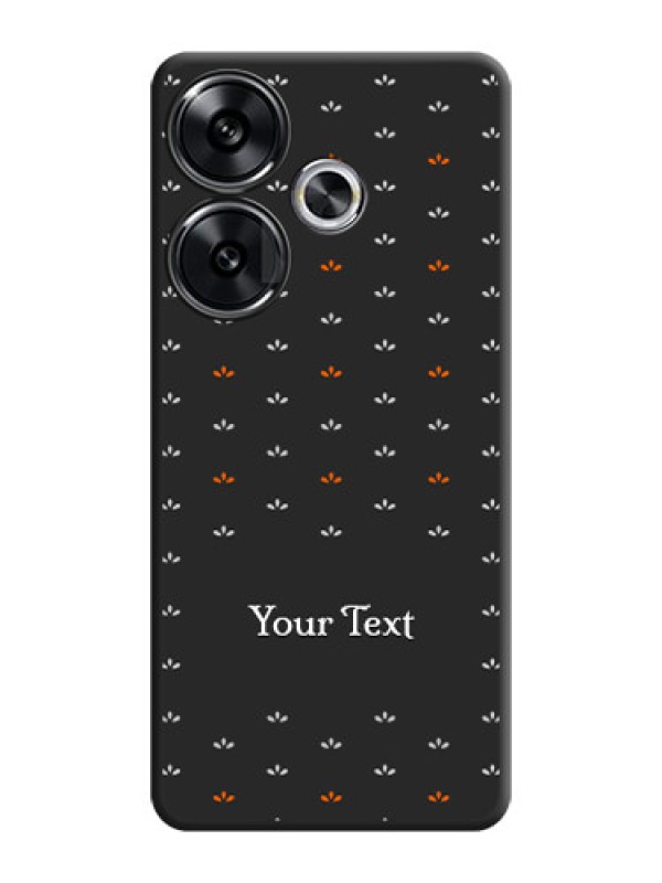 Custom Simple Pattern With Custom Text On Space Black Custom Soft Matte Mobile Back Cover - Poco F6 5G