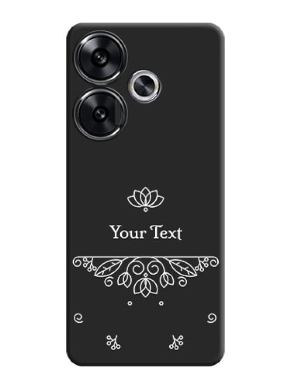 Custom Lotus Garden Custom Text On Space Black Custom Soft Matte Mobile Back Cover - Poco F6 5G