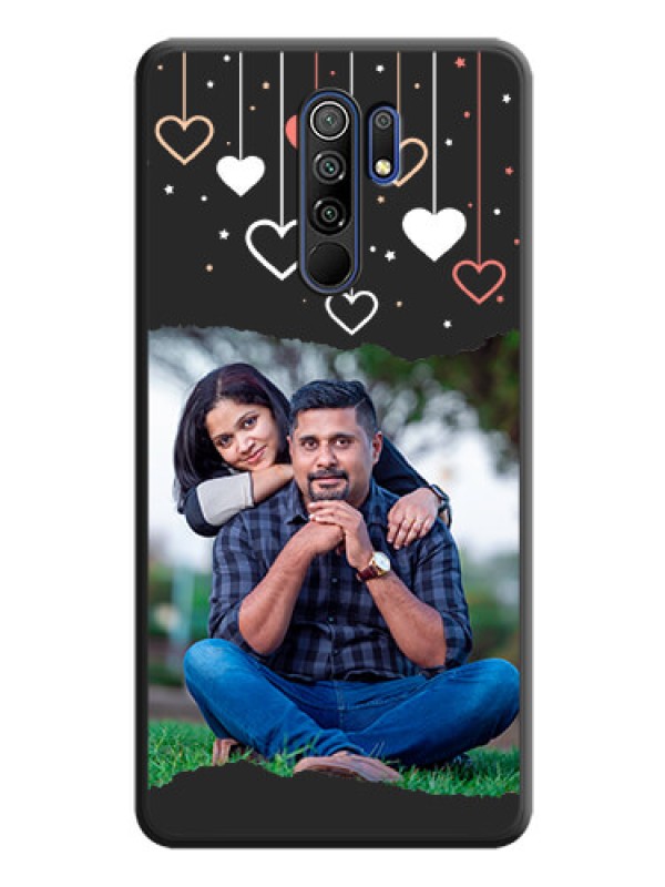 Custom Love Hangings with Splash Wave Picture on Space Black Custom Soft Matte Phone Back Cover - Poco M2 Reloaded
