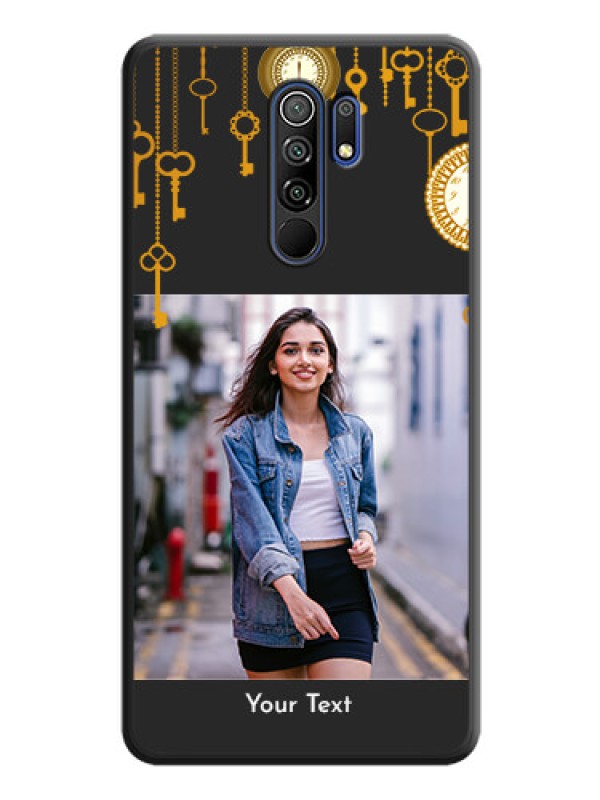 Custom Decorative Design with Text on Space Black Custom Soft Matte Back Cover - Poco M2 Reloaded