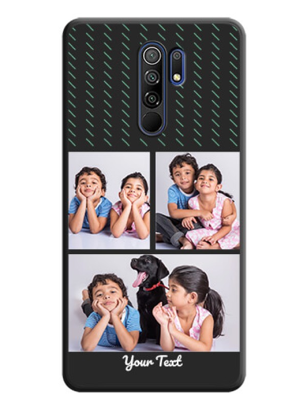 Custom Cross Dotted Pattern with 2 Image Holder  on Personalised Space Black Soft Matte Cases - Poco M2 Reloaded