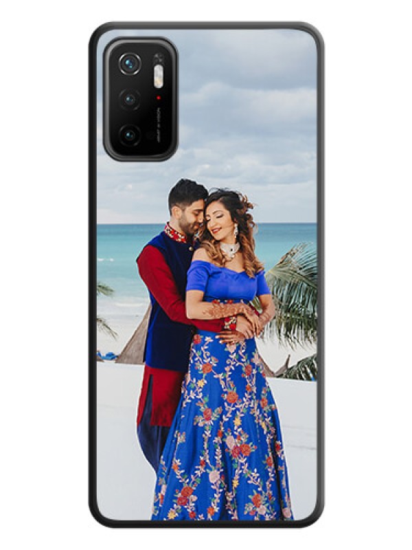Custom Full Single Pic Upload On Space Black Personalized Soft Matte Phone Covers -Poco M3 Pro