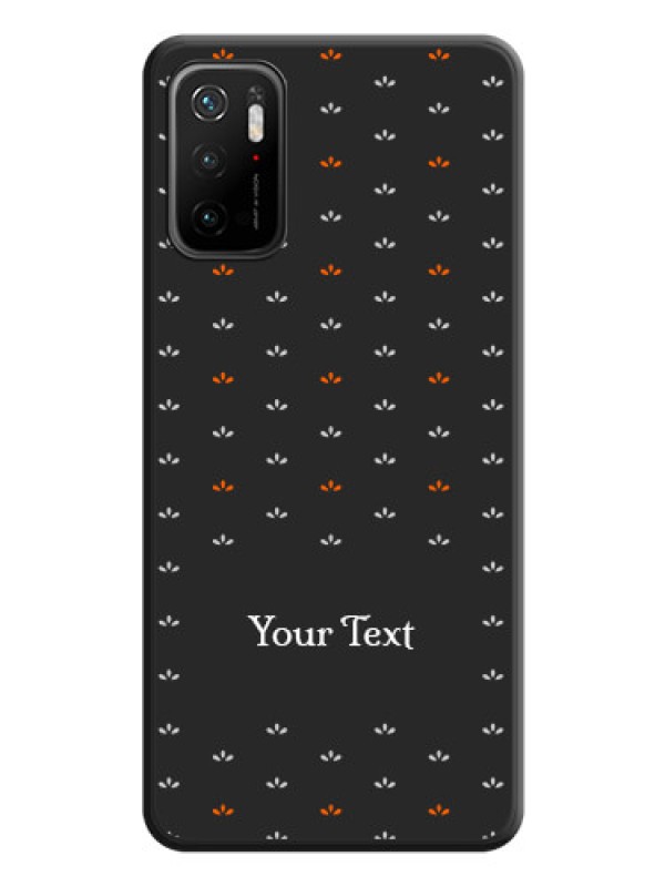 Custom Simple Pattern With Custom Text On Space Black Personalized Soft Matte Phone Covers -Poco M3 Pro