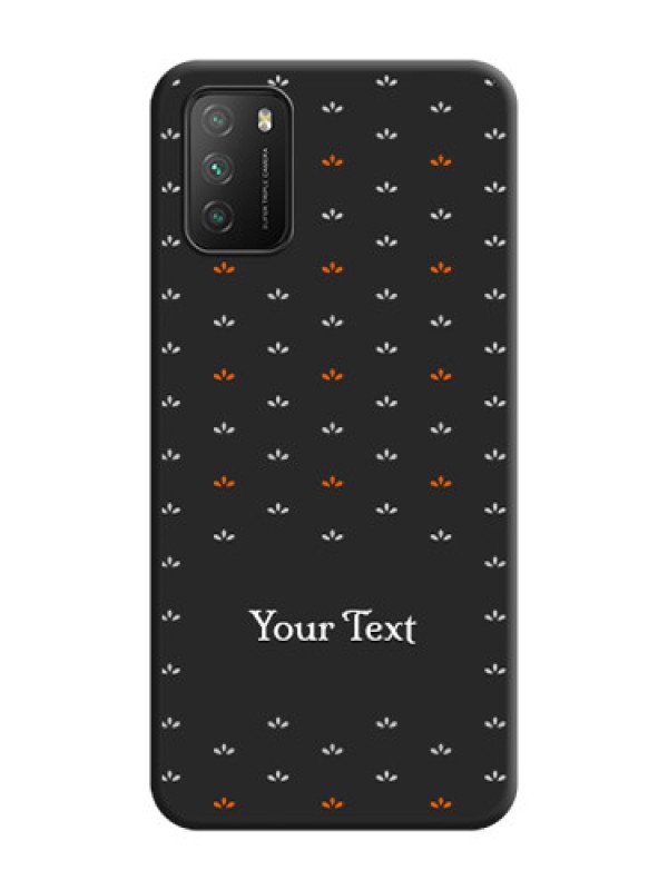 Custom Simple Pattern With Custom Text On Space Black Personalized Soft Matte Phone Covers -Poco M3