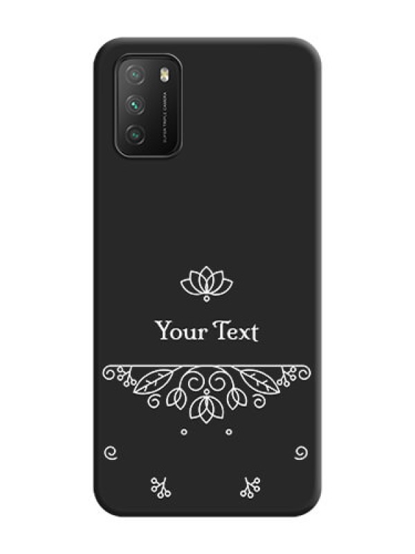 Custom Lotus Garden Custom Text On Space Black Personalized Soft Matte Phone Covers -Poco M3
