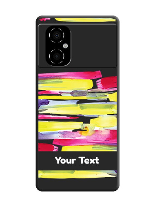 Custom Brush Coloured on Space Black Personalized Soft Matte Phone Covers - Poco M4 5G