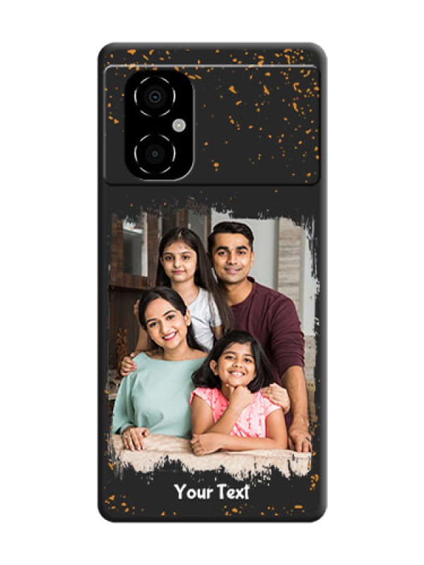 Custom Spray Free Design on Photo on Space Black Soft Matte Phone Cover - Poco M4 5G