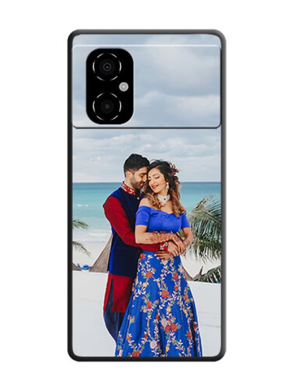 Custom Full Single Pic Upload On Space Black Personalized Soft Matte Phone Covers -Poco M4 5G