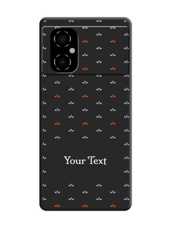 Custom Simple Pattern With Custom Text On Space Black Personalized Soft Matte Phone Covers -Poco M4 5G