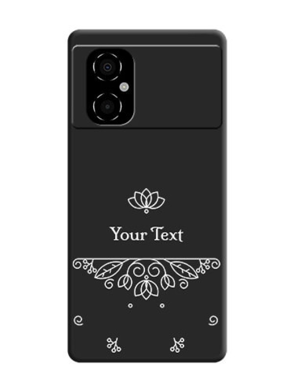 Custom Lotus Garden Custom Text On Space Black Personalized Soft Matte Phone Covers -Poco M4 5G