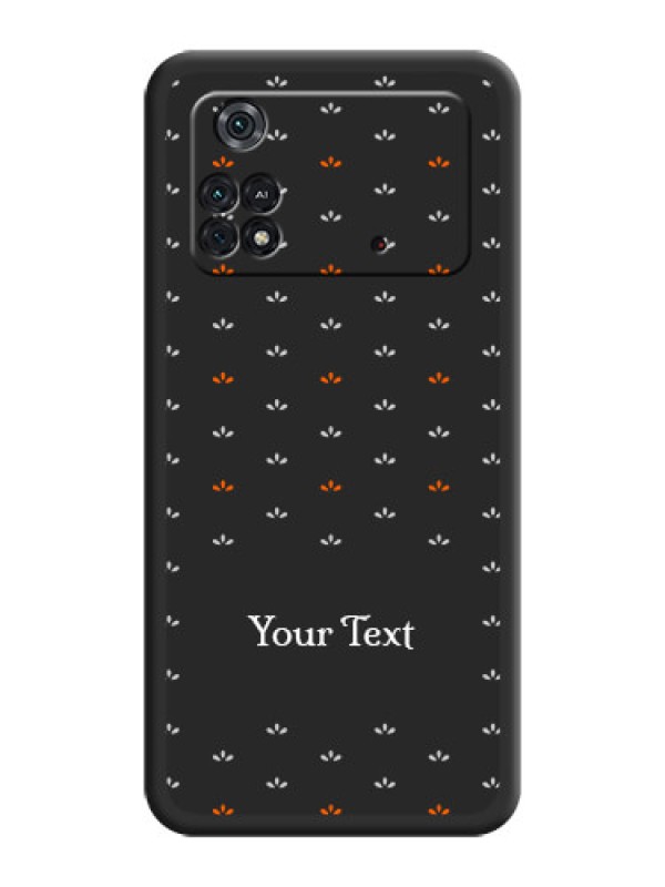 Custom Simple Pattern With Custom Text On Space Black Personalized Soft Matte Phone Covers -Poco M4 Pro 4G