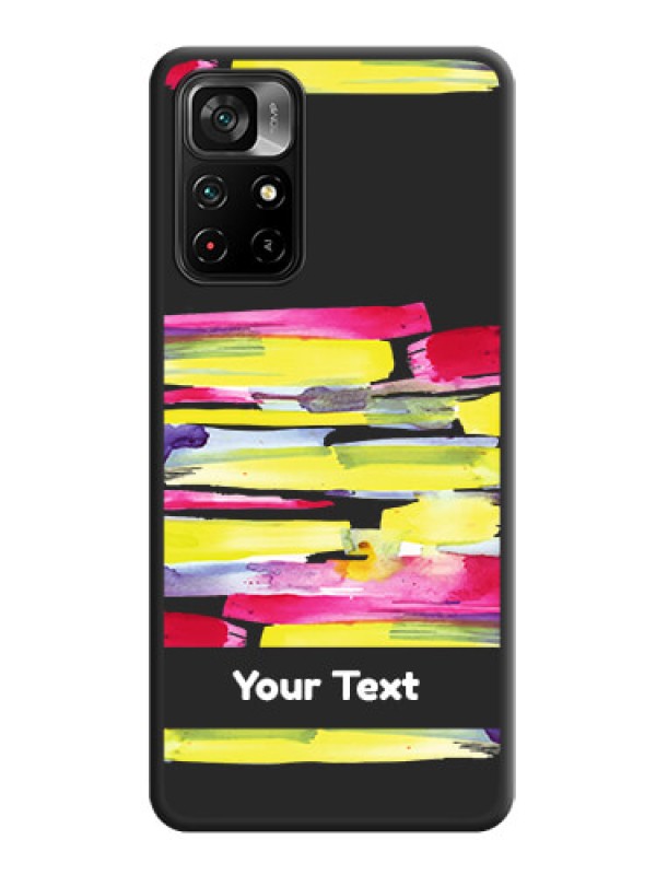 Custom Brush Coloured on Space Black Personalized Soft Matte Phone Covers - Poco M4 Pro 5G