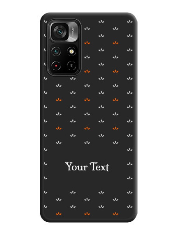 Custom Simple Pattern With Custom Text On Space Black Personalized Soft Matte Phone Covers -Poco M4 Pro 5G