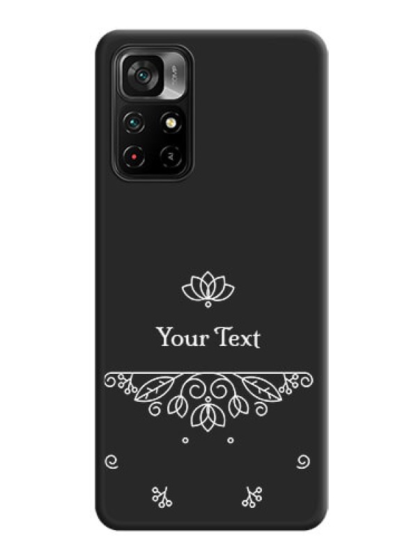 Custom Lotus Garden Custom Text On Space Black Personalized Soft Matte Phone Covers -Poco M4 Pro 5G