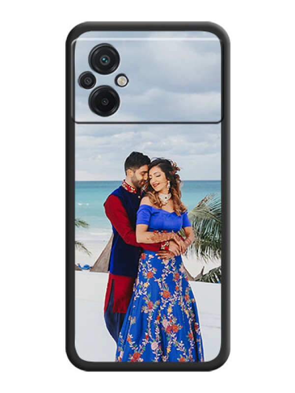 Custom Full Single Pic Upload On Space Black Personalized Soft Matte Phone Covers -Poco M5