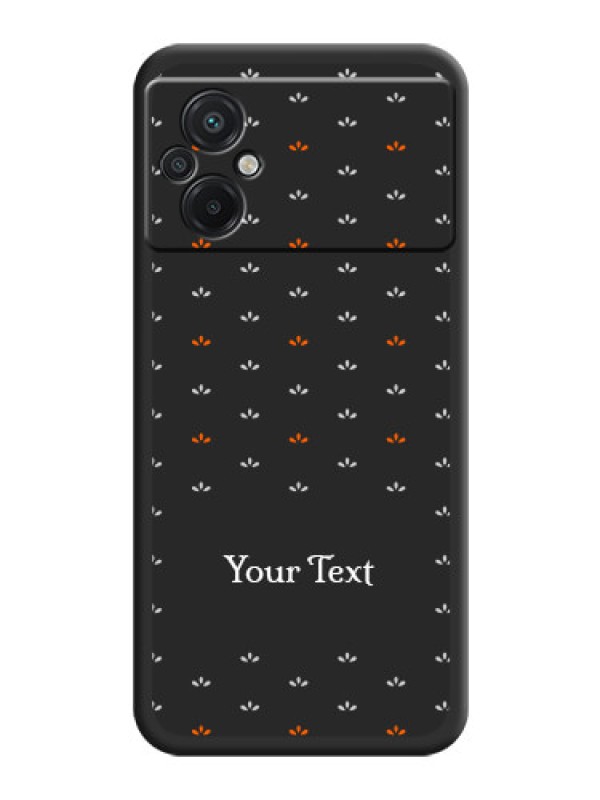 Custom Simple Pattern With Custom Text On Space Black Personalized Soft Matte Phone Covers -Poco M5