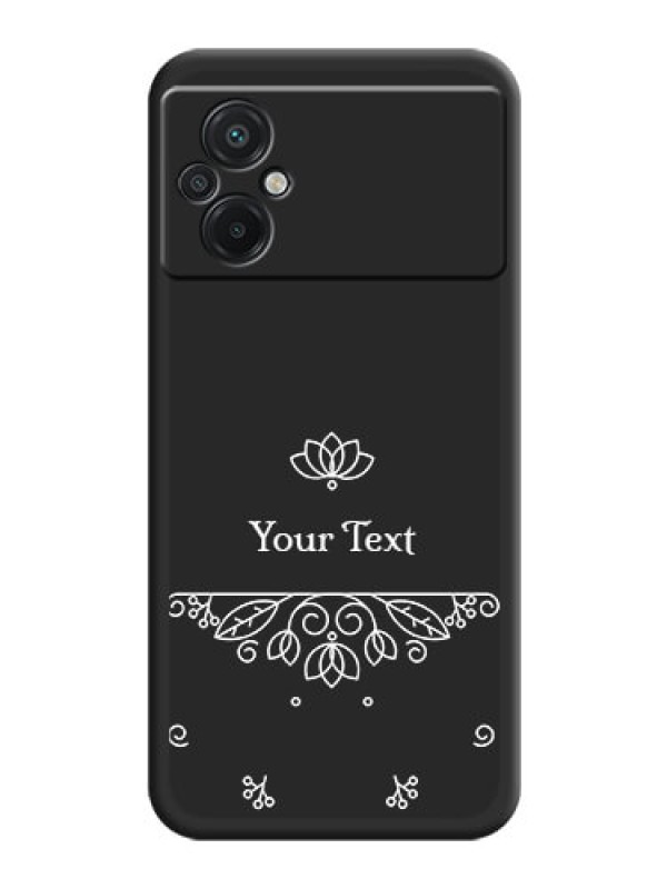 Custom Lotus Garden Custom Text On Space Black Personalized Soft Matte Phone Covers -Poco M5