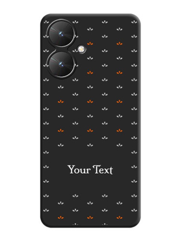 Custom Simple Pattern With Custom Text On Space Black Custom Soft Matte Mobile Back Cover - Poco M6 5G