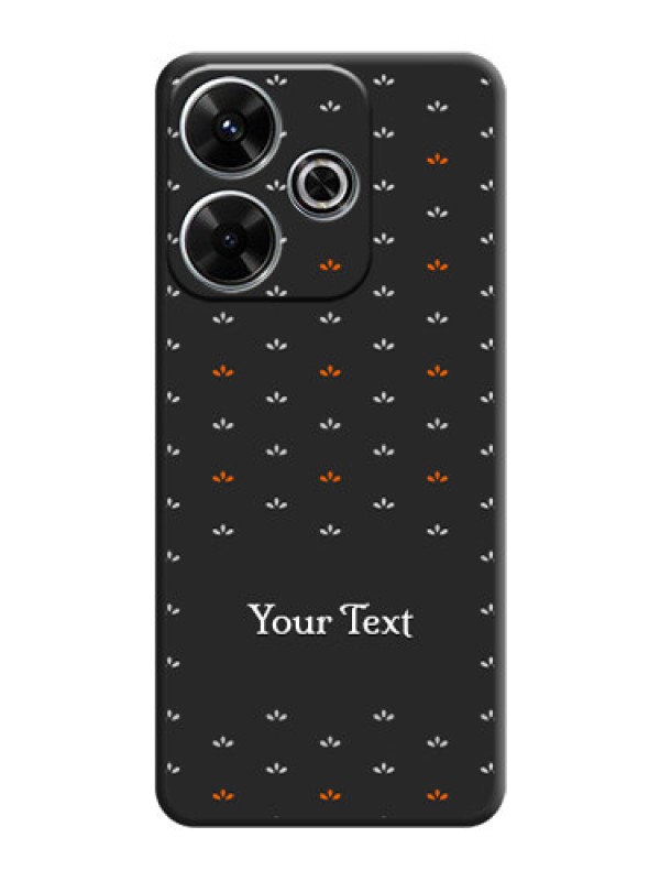 Custom Simple Pattern With Custom Text On Space Black Custom Soft Matte Mobile Back Cover - Poco M6 Plus 5G