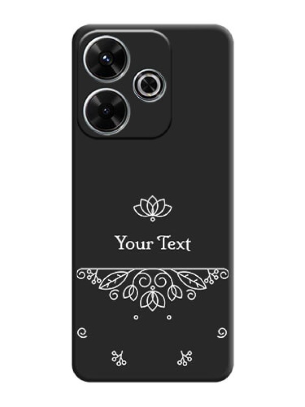 Custom Lotus Garden Custom Text On Space Black Custom Soft Matte Mobile Back Cover - Poco M6 Plus 5G