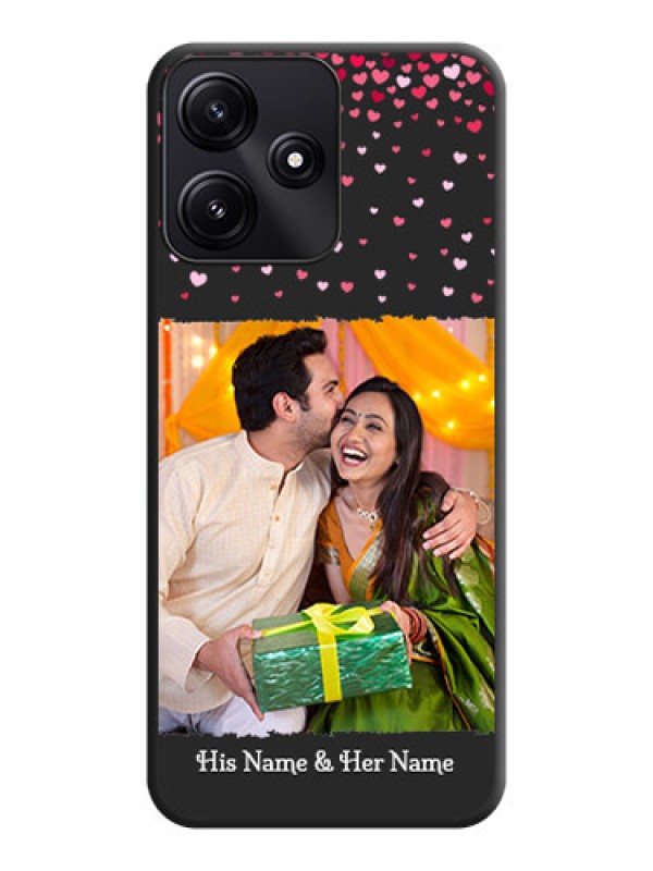 Custom Fall in Love with Your Partner - Photo on Space Black Soft Matte Phone Cover - Poco M6 Pro 5G