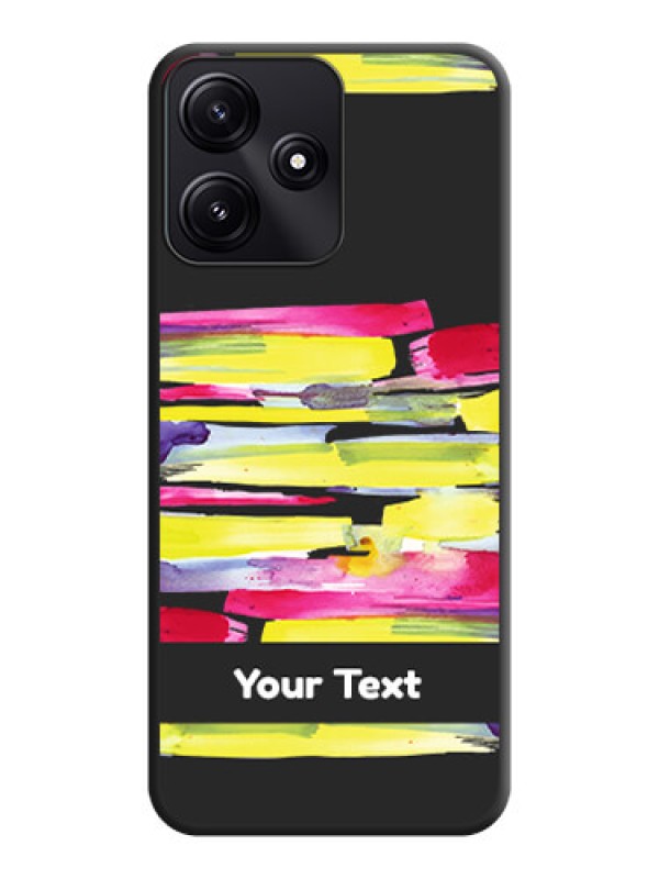 Custom Brush Coloured on Space Black Personalized Soft Matte Phone Covers - Poco M6 Pro 5G