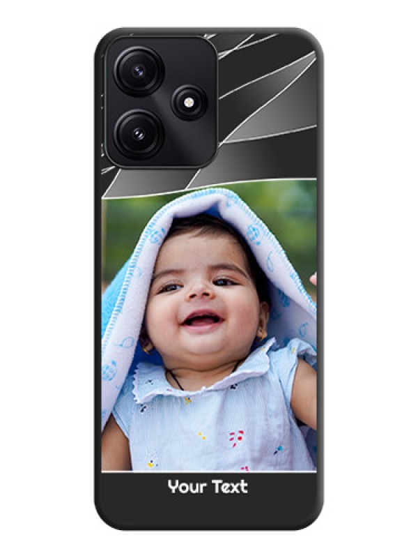Custom Mixed Wave Lines - Photo on Space Black Soft Matte Mobile Cover - Poco M6 Pro 5G