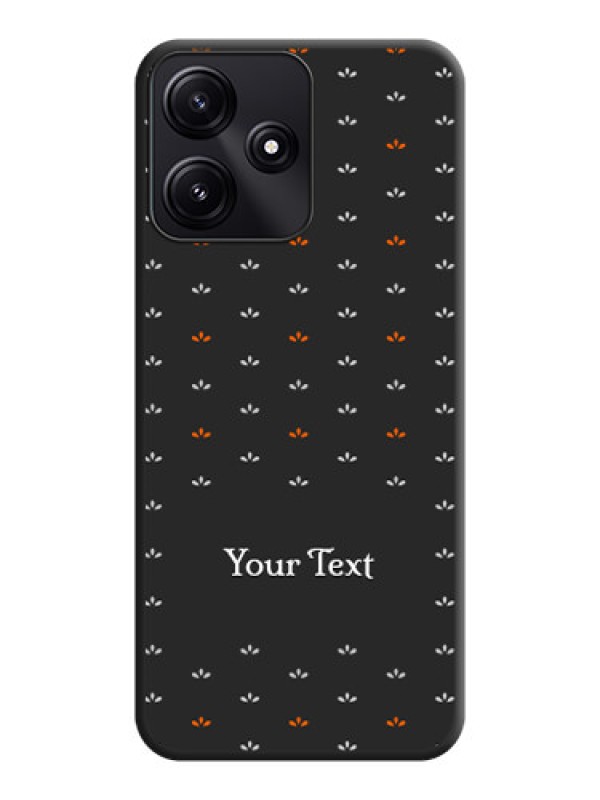 Custom Simple Pattern With Custom Text On Space Black Personalized Soft Matte Phone Covers - Poco M6 Pro 5G