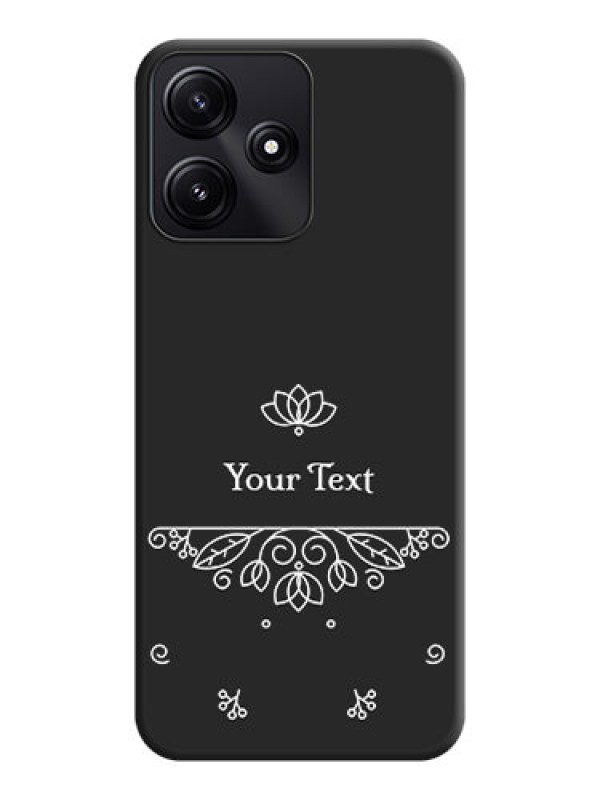 Custom Lotus Garden Custom Text On Space Black Personalized Soft Matte Phone Covers - Poco M6 Pro 5G