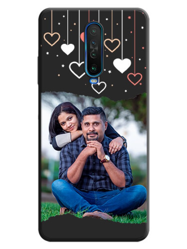 Custom Love Hangings with Splash Wave Picture on Space Black Custom Soft Matte Phone Back Cover - Poco X2