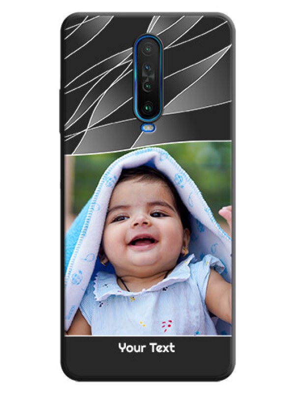 Custom Mixed Wave Lines - Photo on Space Black Soft Matte Mobile Cover - Poco X2