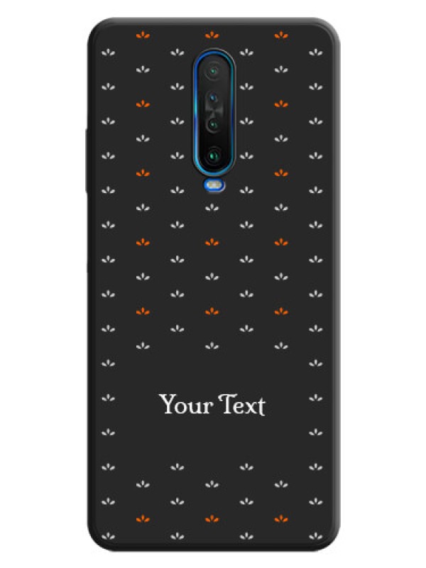 Custom Simple Pattern With Custom Text On Space Black Personalized Soft Matte Phone Covers -Poco X2