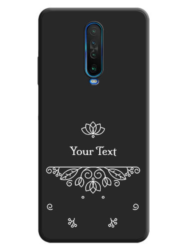 Custom Lotus Garden Custom Text On Space Black Personalized Soft Matte Phone Covers -Poco X2